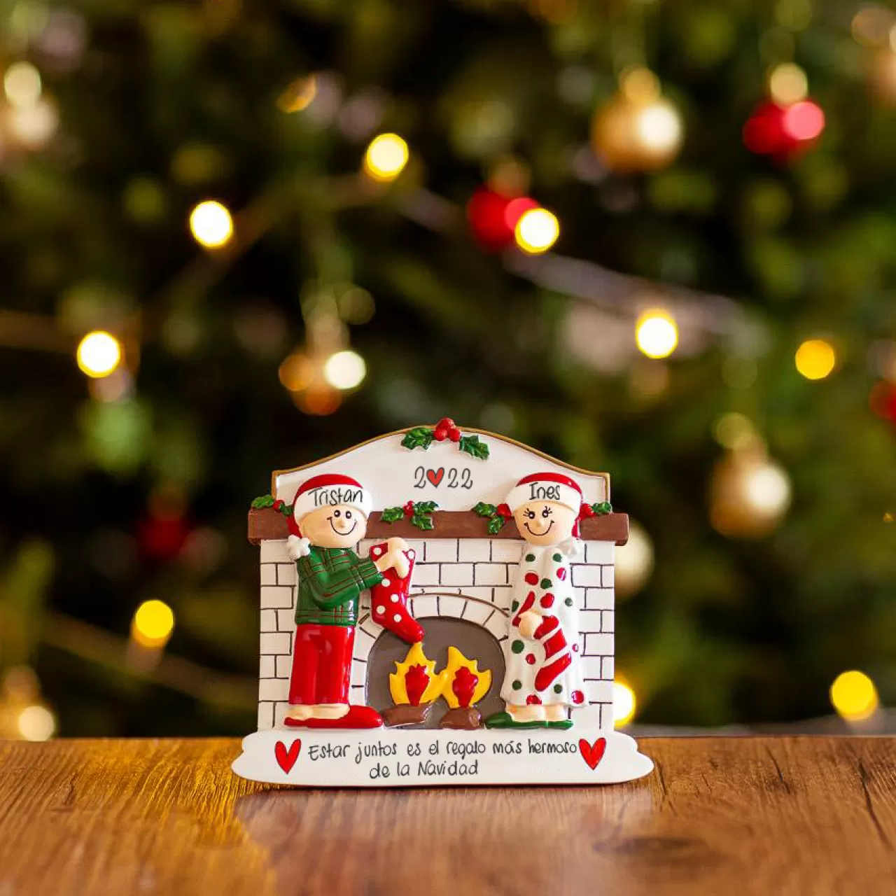 Christmas The Original Pareja<Calcetines Arriba De La Chimenea Para 2 Decoracion De Mesa