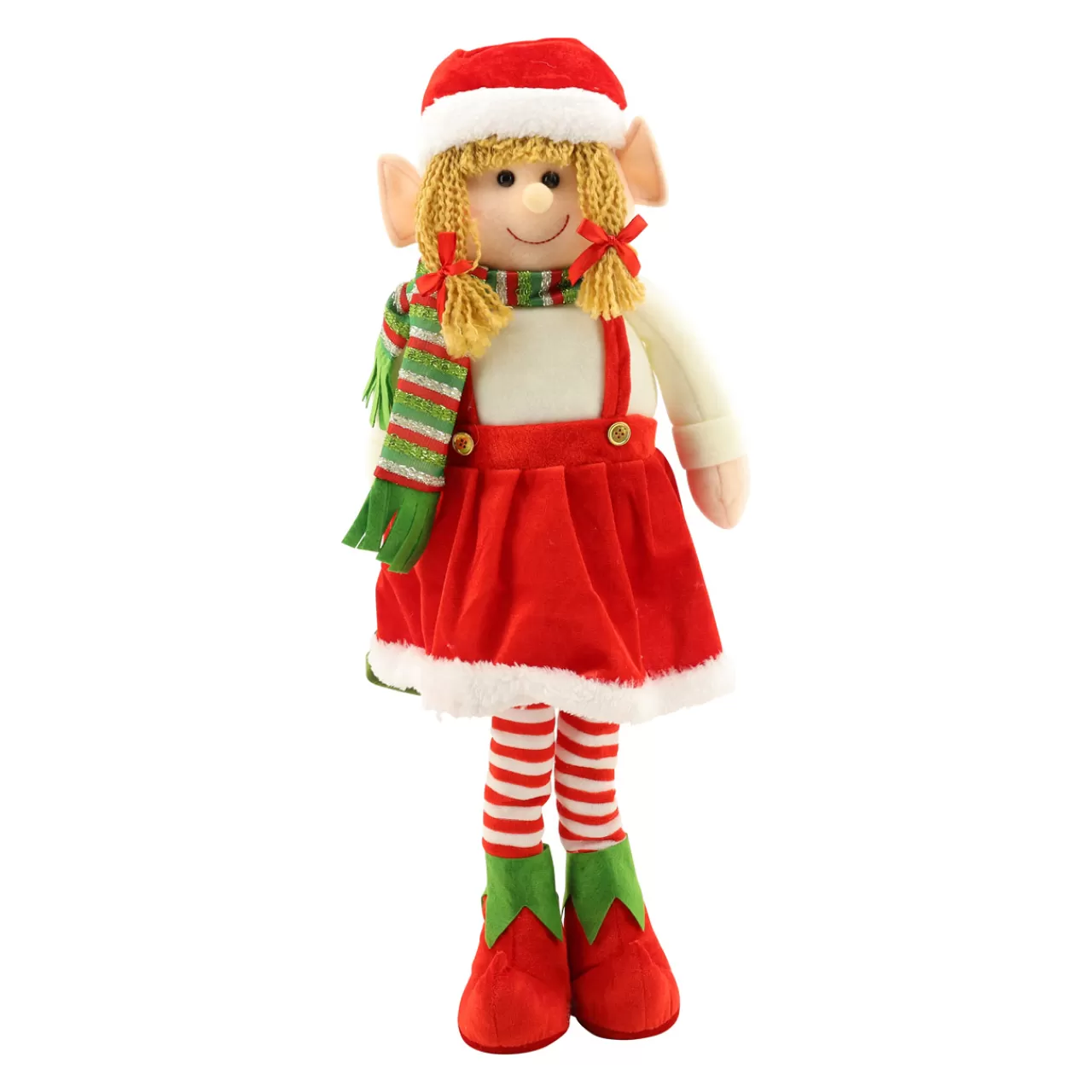 Christmas The Original Elfo Santa Claus<Elfa De Pie Roya Y Blanca 60 Cm