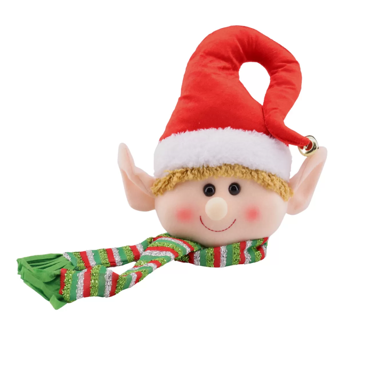 Christmas The Original Elfo Santa Claus<Peluche Cabeza De Elfa Roya Y Blanca