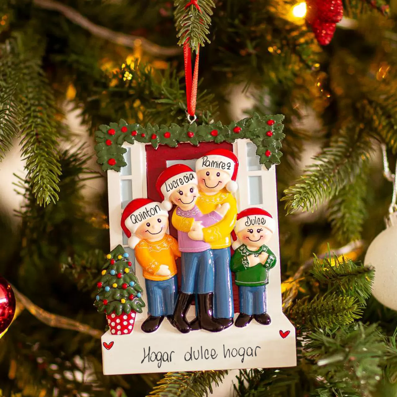 Christmas The Original Familia De 4<Puerta De Navidad Para 4